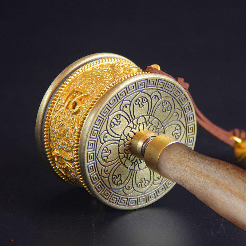 Buddha Stones Tibetan Lucky Prayer Wheel Six True Words Decoration - image 7