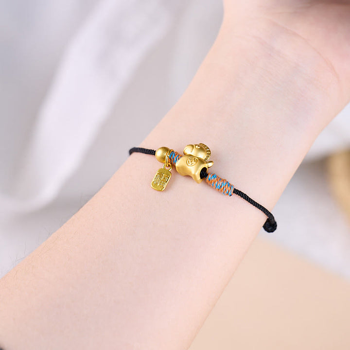 Buddha Stones Year Of The Horse Fu Character Handwoven String Luck Connection Bracelet - image 10