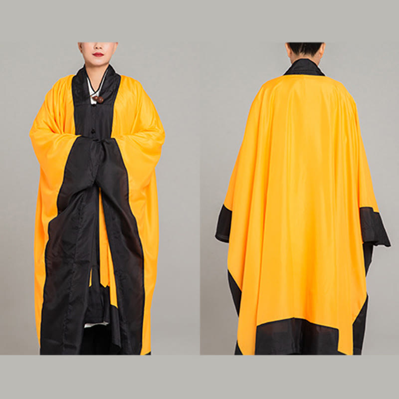 Buddha Stones Wudang Solid Color Long Wide Sleeve Unisex Taoist Robe Kimono For Qigong Tai Chi Ceremony - image 5