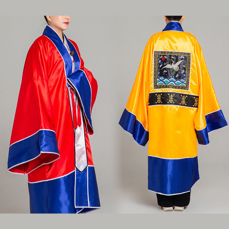 Buddha Stones Wudang Crane Embroidery Long Wide Sleeve Unisex Taoist Robe Gown Kimono For Qigong Tai Chi Ceremony - image 17