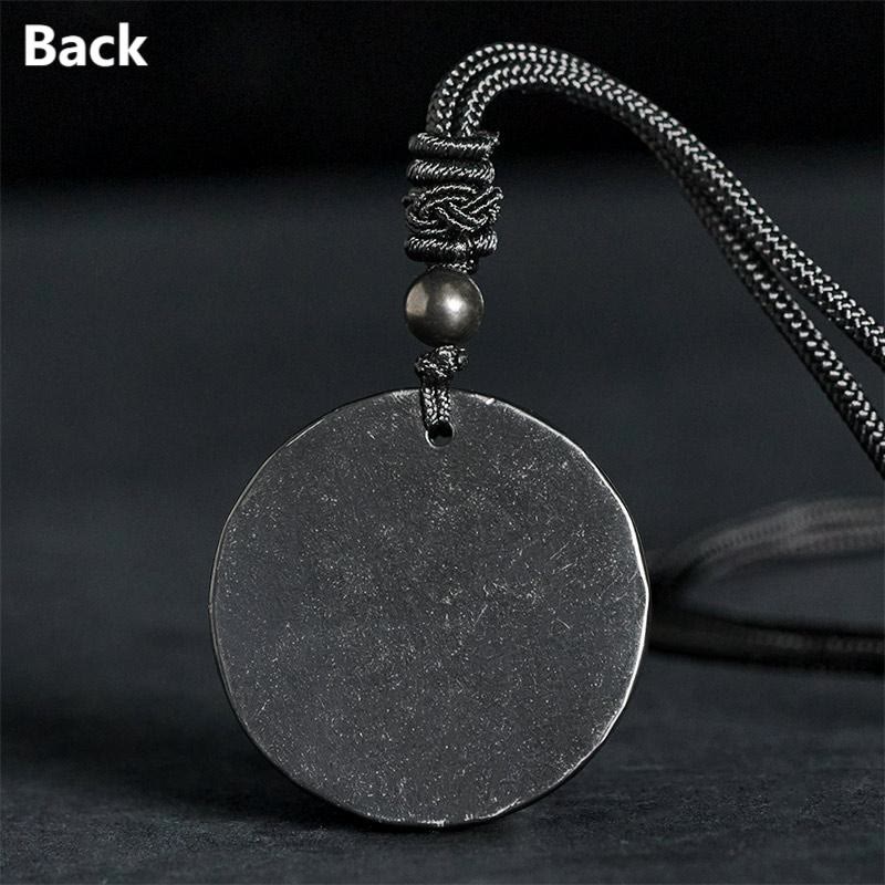 Buddha Stones Flower of Life Carving Design Authentic Shungite Stone Protection Necklace Pendant - image 14