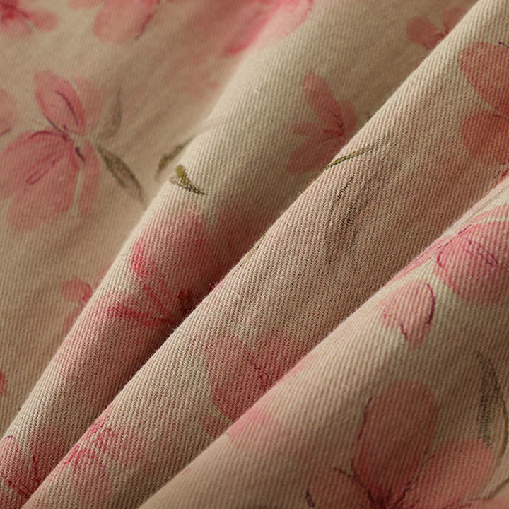 Buddha Stones Frog-button Flower Pattern Crew Neck Thickened Long Sleeve Women's Coat  - image 6