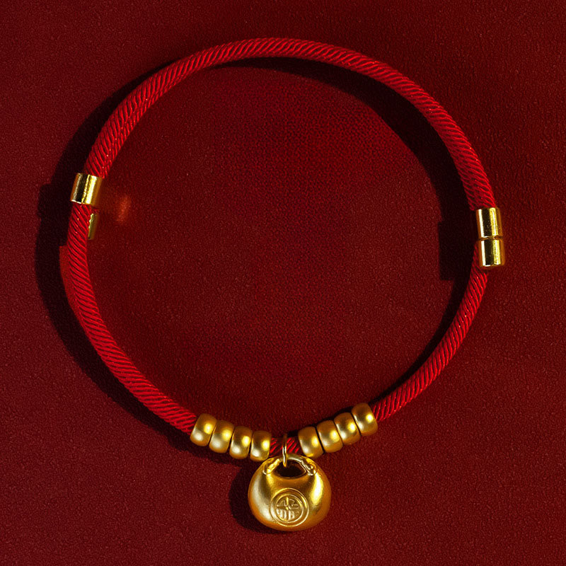 Buddha Stones Red String Peach Wood Bead Protection Adjustable Cats Small Dogs Pet Collar - image 1