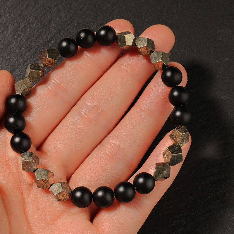 Buddha Stones Pyrite Frosted Stone Confidence Balance Bracelet - image 4