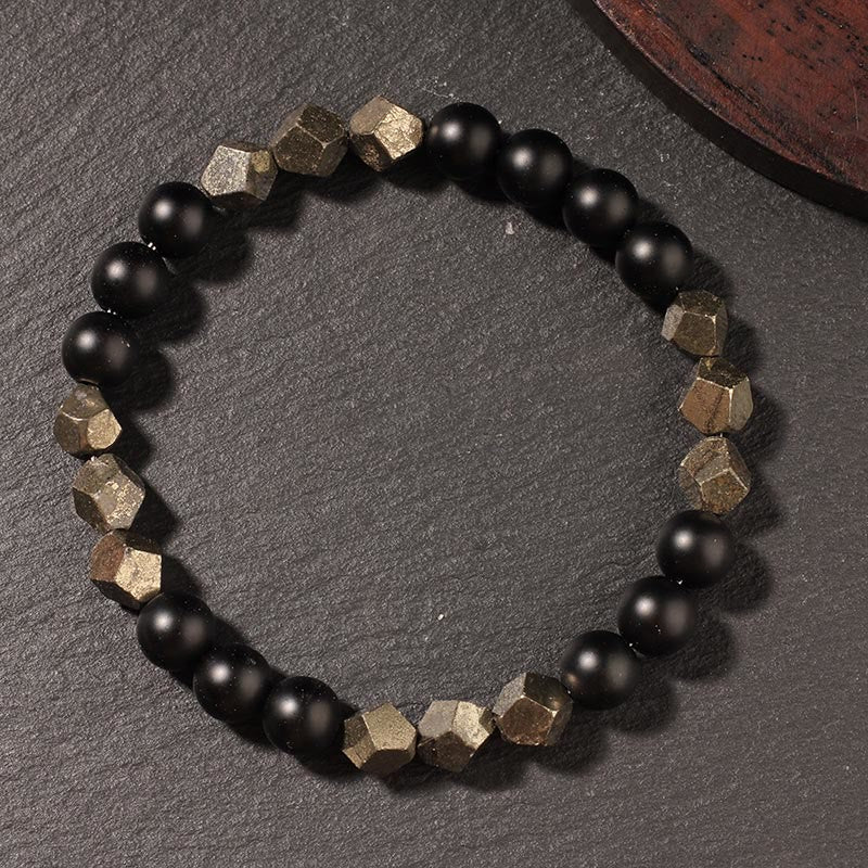 Buddha Stones Pyrite Frosted Stone Confidence Balance Bracelet - image 3