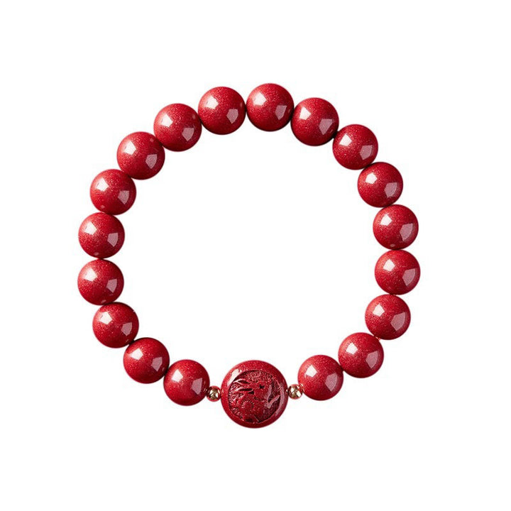 Buddha Stones Chinese Zodiac Year Of The Horse Carved Cinnabar Peaceful Blessing Bracelet - image 18