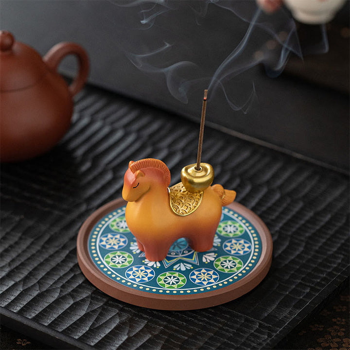 Buddha Stones Year Of The Horse 2026 New Year Ingot Attracting Wealth Home Decoration Incense Burner - image 10