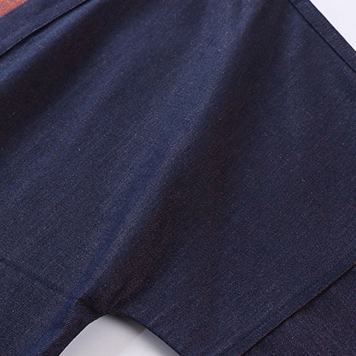 Buddha Stones Solid Lace-up Open Front Three Quarter Sleeve Jacket Men's Denim Cotton Kimono - image 8