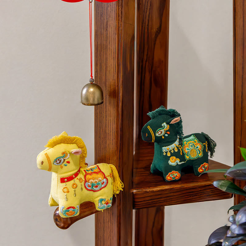 Buddha Stones Year Of The Horse Red String Embroidery Hanging Decoration - image 11