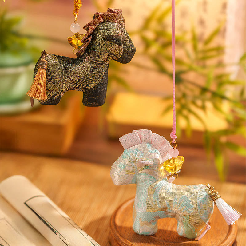 Buddha Stones Year Of The Horse Red String Tassel Embroidery Hanging Decoration - image 13