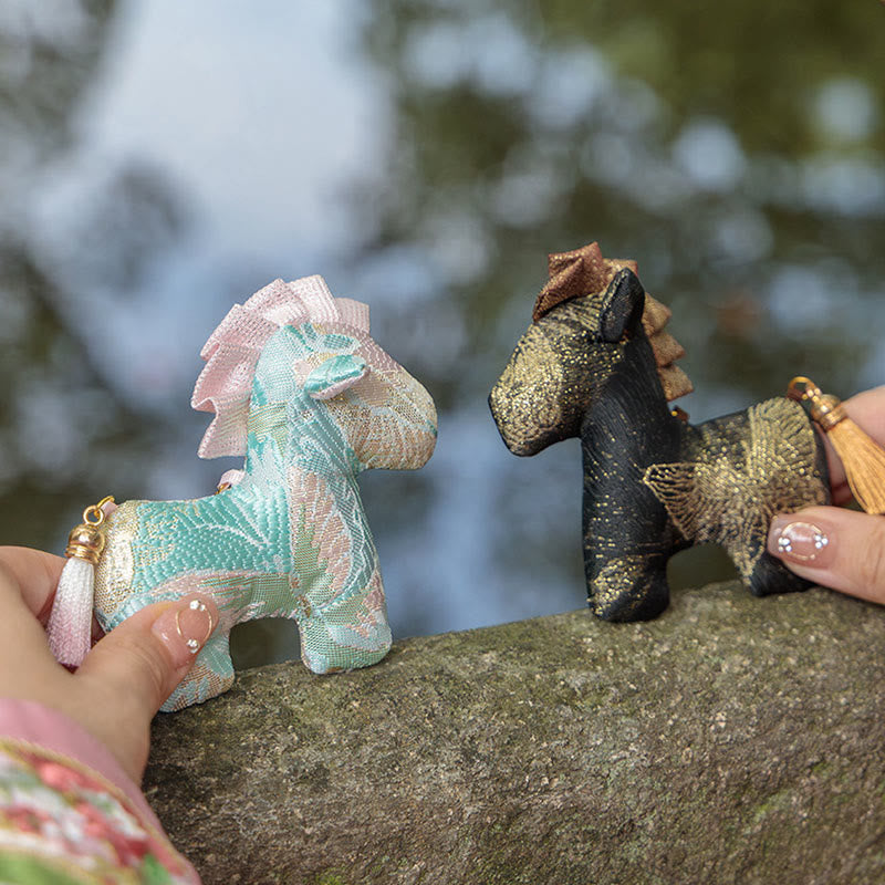 Buddha Stones Year Of The Horse Red String Tassel Embroidery Hanging Decoration - image 14