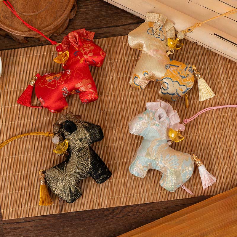 Buddha Stones Year Of The Horse Red String Tassel Embroidery Hanging Decoration - image 19