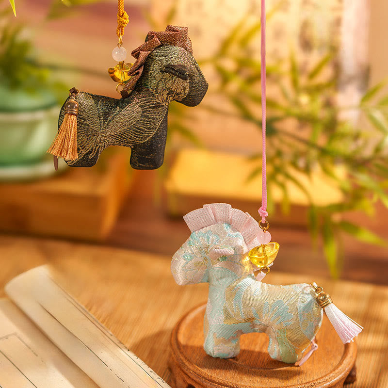 Buddha Stones Year Of The Horse Red String Tassel Embroidery Hanging Decoration - image 18