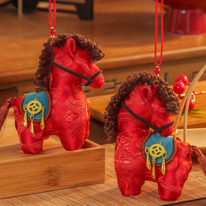 Buddha Stones Year Of The Horse Red String Embroidery Freedom Hanging Decoration - image 13
