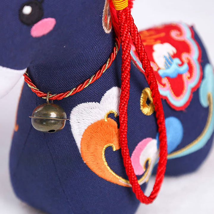 Buddha Stones Year of the Horse Copper Red String Fu Character Embroidery Prosperity Home Decoration - image 26