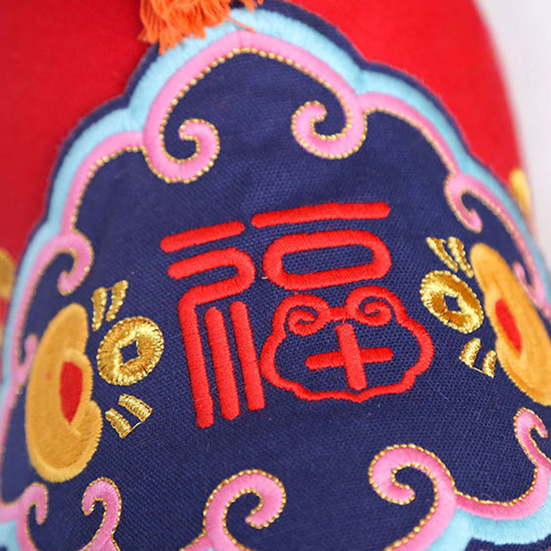 Buddha Stones Year of the Horse Copper Red String Fu Character Embroidery Prosperity Home Decoration - image 28