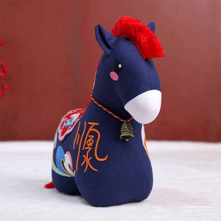 Buddha Stones Year of the Horse Copper Red String Fu Character Embroidery Prosperity Home Decoration - image 25