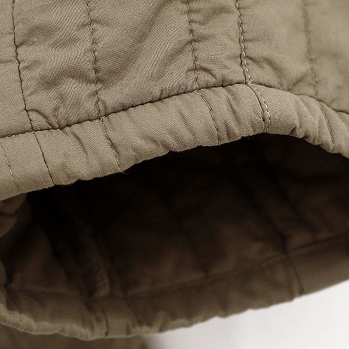 Buddha Stones Winter Plain Color Blocking Design Cotton Women's Harem Pants With Pockets - image 5