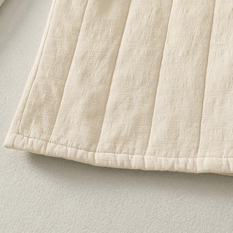 Buddha Stones Plain Cotton Polyester Thick Women's Pants With Pockets - image 7