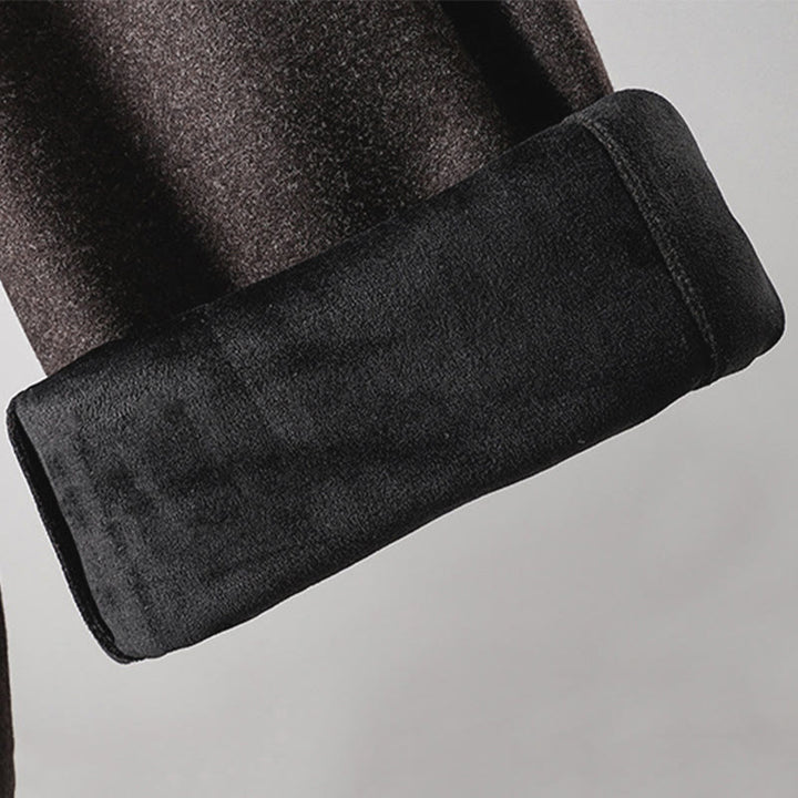 Buddha Stones Plain Cotton Lace-Up Design Thick Women's Pants With Pockets - image 19