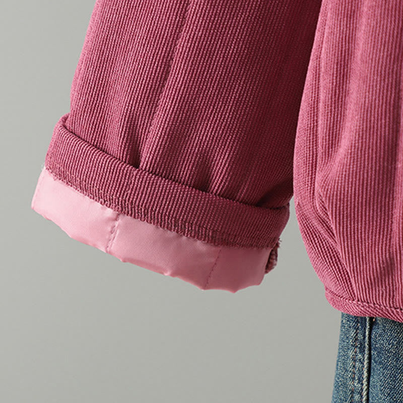 Buddha Stones Simple Plain Frog-Button Women's Cotton Long Sleeve Jacket - image 19