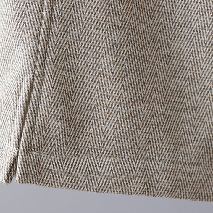 Buddha Stones Plain Color Blocking Cotton Thick Casual Women's Pants With Pockets - image 12