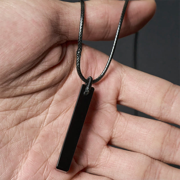 Buddha Stones Black Obsidian Blue Sandstone Transformation Necklace Pendant - image 3