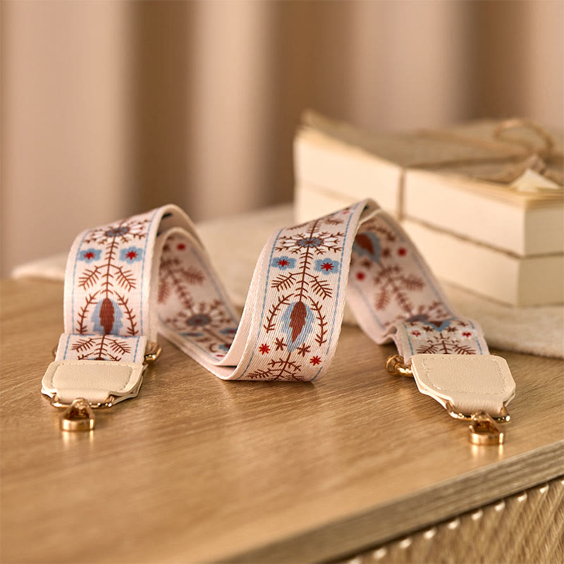 Buddha Stones Bohemian Flower Adjustable Handbags Crossbody Shoulder Bag Straps Replacement - Khaki - 70-135cm*3.8cm - image 0