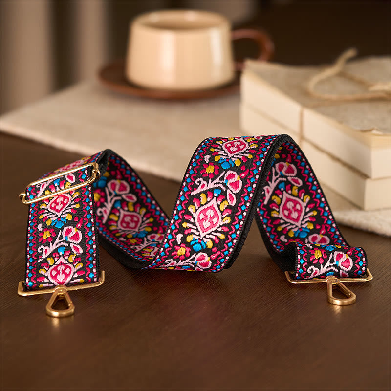 Buddha Stones Bohemian Flower Geometric Stripes Embroidery Adjustable Handbags Crossbody Shoulder Bag Purse Straps Replacement - image 13