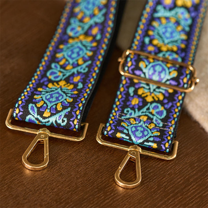 Buddha Stones Bohemian Flower Geometric Stripes Embroidery Adjustable Handbags Crossbody Shoulder Bag Purse Straps Replacement - image 7