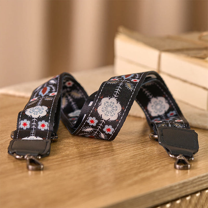 Buddha Stones Boho Black Flower Geometric Adjustable Handbags Crossbody Shoulder Bag Straps Replacement - image 3