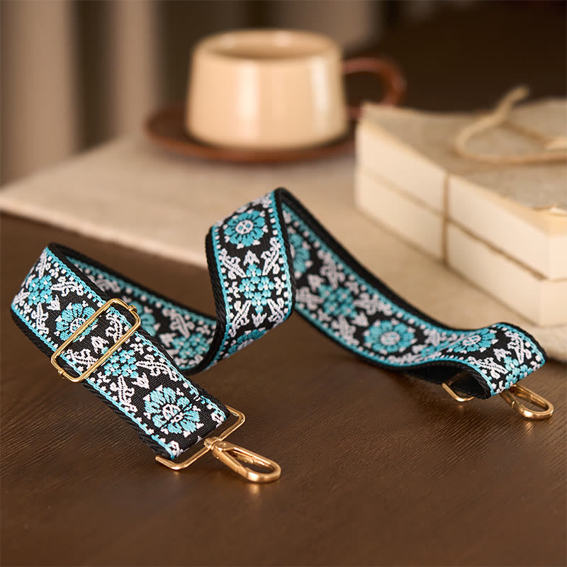 Buddha Stones Bohemian Round Flower Geometric Embroidery Adjustable Handbags Crossbody Shoulder Bag Purse Straps Replacement - image 4