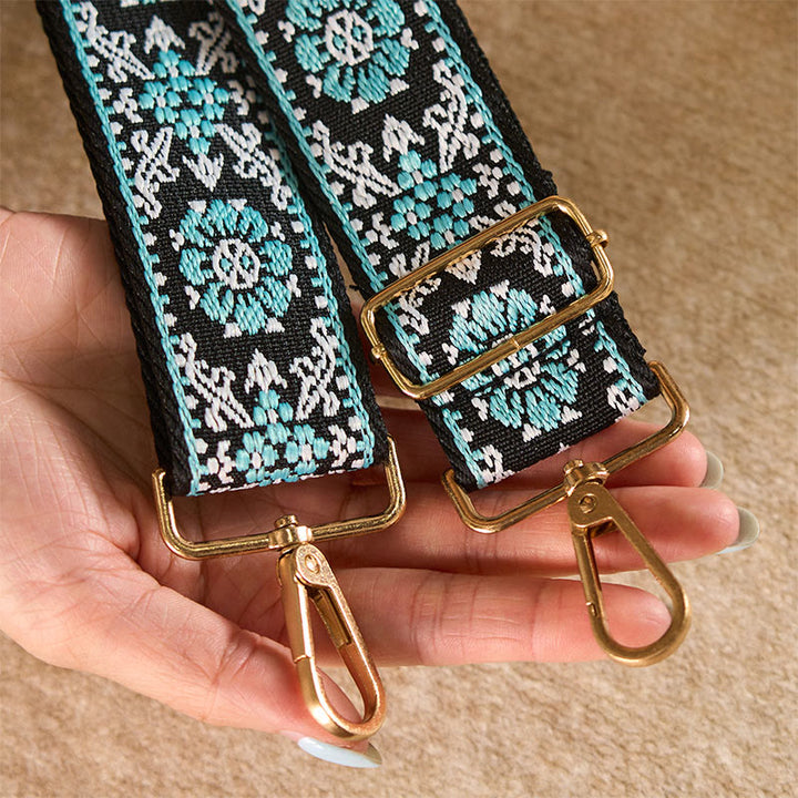 Buddha Stones Bohemian Round Flower Geometric Embroidery Adjustable Handbags Crossbody Shoulder Bag Purse Straps Replacement - image 8