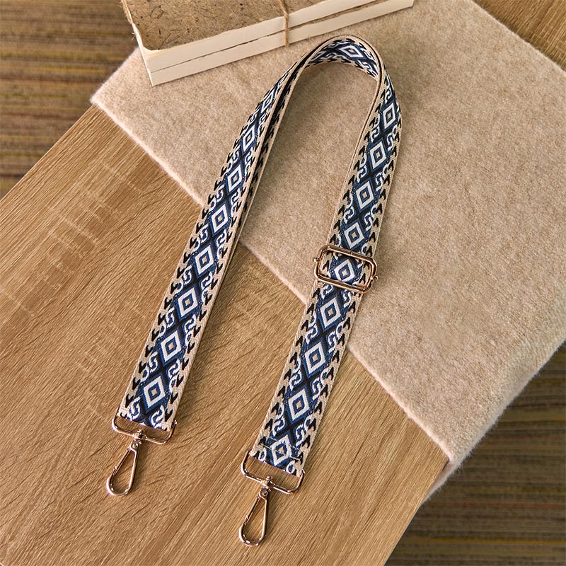 Buddha Stones Boho Rhombus Quadrilateral Stripe Geometric Jacquard Adjustable Handbags Crossbody Shoulder Bag Straps Replacement - image 8