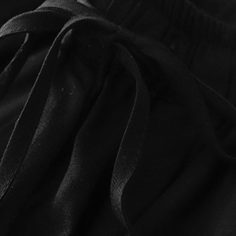 Buddha Stones Summer Elastic Waist Cotton Women's Capri Cropped Harem Pants With Pockets - image 12