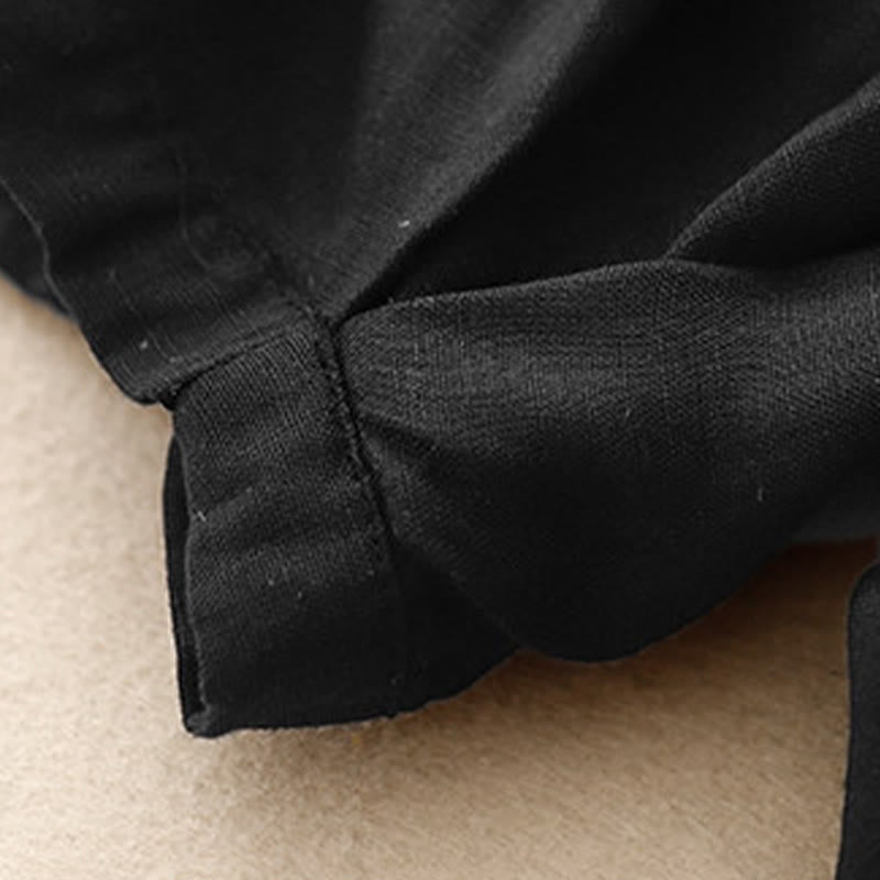 Buddha Stones Summer Elastic Waist Cotton Women's Capri Cropped Harem Pants With Pockets - image 16