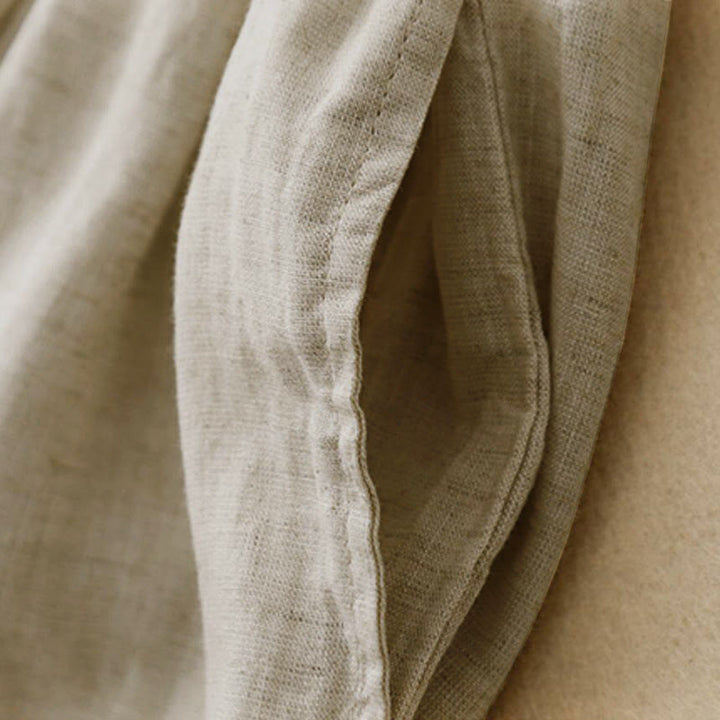 Buddha Stones Summer Elastic Waist Cotton Women's Capri Cropped Harem Pants With Pockets - image 3