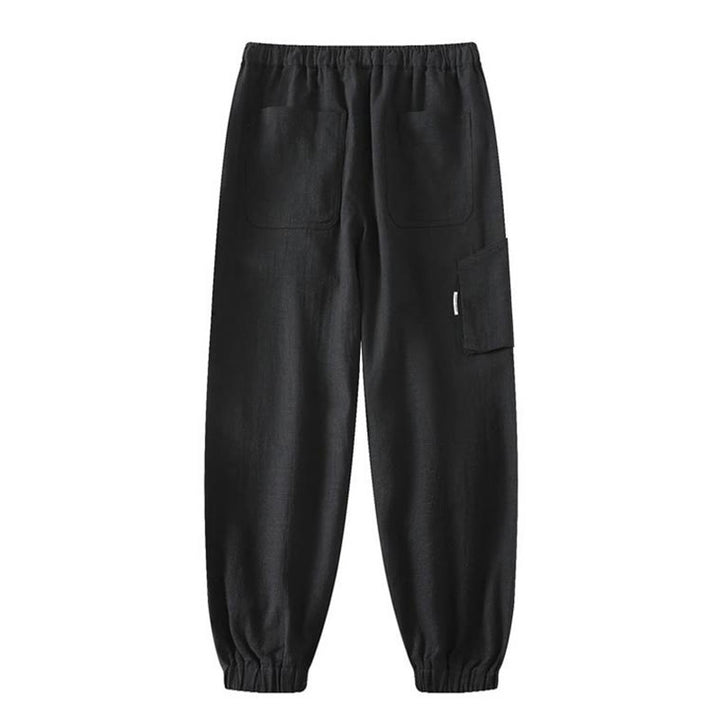 Buddha Stones Summer Ramie Linen Cotton Ankle-Length Elastic Cuffs Tapered Men's Pants With Pockets - image 14