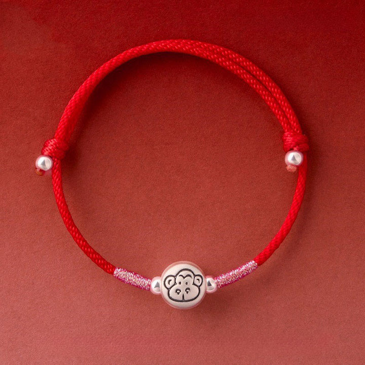 Buddha Stones Year of the Horse 999 Sterling Silver Red String Luck Bracelet - Monkey Red String(Wrist Circumference: 14-18 cm) - image 31