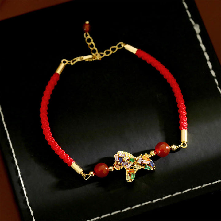 Buddha Stones Year Of The Horse Copper Red Agate Balance Bracelet - image 12