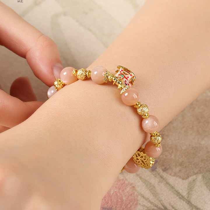 Buddha Stones Year Of The Horse South Red Agate Sun Stone Tourmaline Success Bracelet - image 11