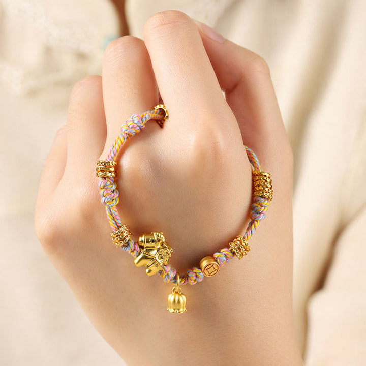 Buddha Stones Year Of The Horse Copper Wealth Tibetan Braided Rope Bracelet - image 11