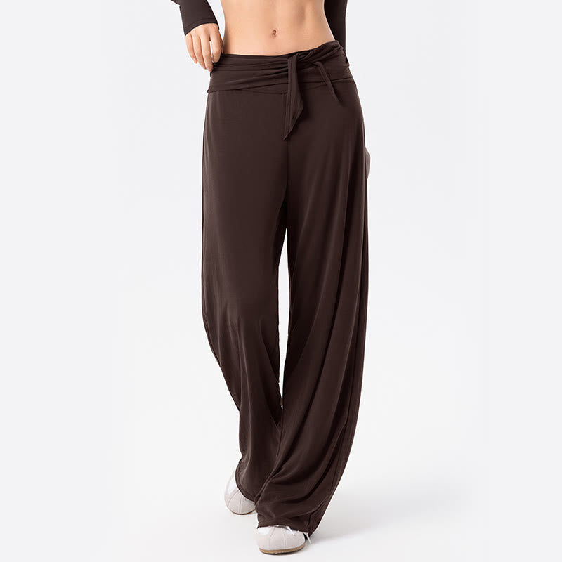Buddha Stones Casual Lace-up Breathable Sports Women's Wide Leg Pants - image 10
