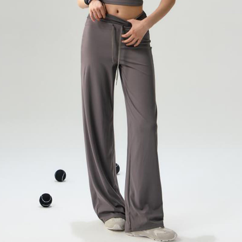 Buddha Stones Casual Drawstring Yoga Sports Gym Elastic Waist Women's Wide Leg Pants - image 2
