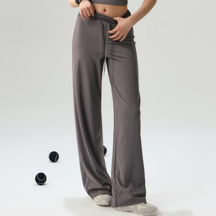 Buddha Stones Casual Drawstring Yoga Sports Gym Elastic Waist Women's Wide Leg Pants - image 2