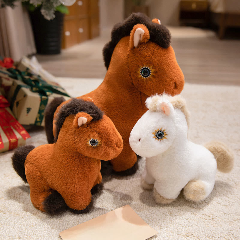 Buddha Stones Year Of The Horse Stuffed Pony Plush Doll Home Decoration - image 0