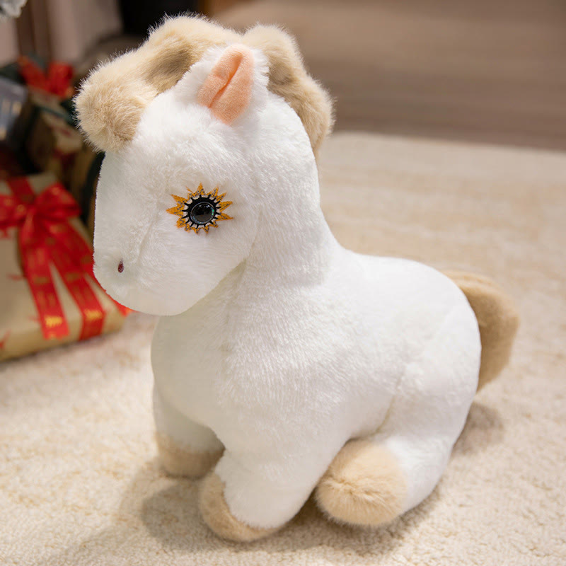 Buddha Stones Year Of The Horse Stuffed Pony Plush Doll Home Decoration - White Horse - 45cm(Measured from ear to foot) - image 6
