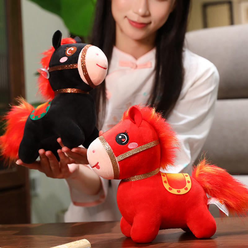 Buddha Stones Year Of The Horse Cute Pony Plush Doll Energy Home Decoration - image 13