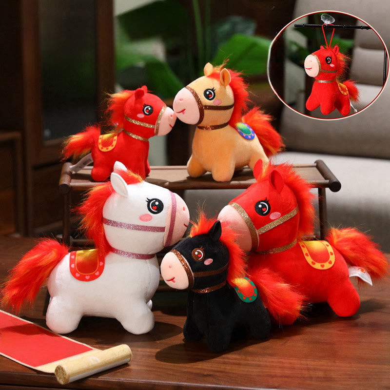 Buddha Stones Year Of The Horse Cute Pony Plush Doll Energy Home Decoration - image 11