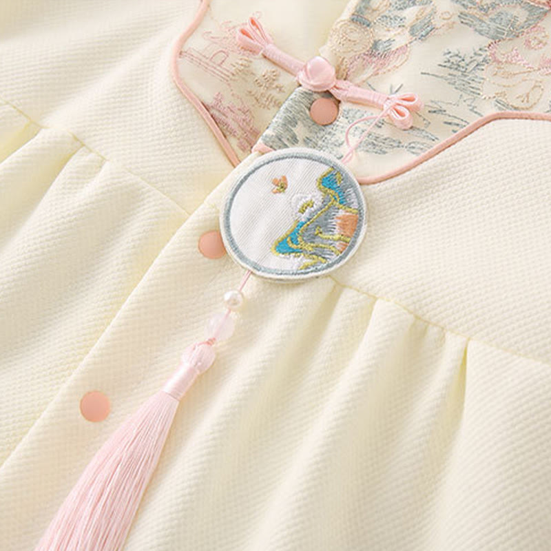 Buddha Stones Spring Fall Pavilion Design Baby Girl Cotton Long Sleeve One-pieces Rompers - image 6